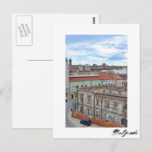 Belgrade Postkarte (Vorne/Hinten)
