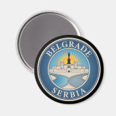 Belgrade Serbia Eastern Europe Magnet (Vorderseite/Rückseite)
