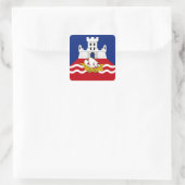 Belgrader Flagge Quadratischer Aufkleber (Tasche)