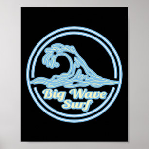 Belharra Big Wave Surf Club, Surfgrafik Poster
