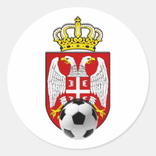 Beli Orlovi White Eagles Serbia Srbija soccer Runder Aufkleber