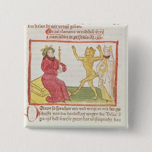 Belial tanzt vor König Solomon Button (Vorderseite)