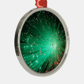 Belichtete Glasfasern Ornament Aus Metall (Rechts)