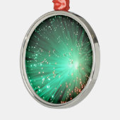 Belichtete Glasfasern Ornament Aus Metall (Links)