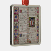 Belichtete Seite vom Buch der Psalme Ornament Aus Metall (Rechts)