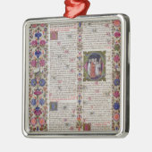 Belichtete Seite vom Buch der Psalme Ornament Aus Metall (Links)