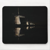 Belichtete Windmühlen am Nachtmousepad Mousepad (Vorne)