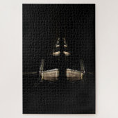 Belichtete Windmühlen mit Reflexion nachts Puzzle (Vertikal)