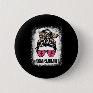 Belichteter Tanz Bonus Mama Messy Bun Leopard Ball Button