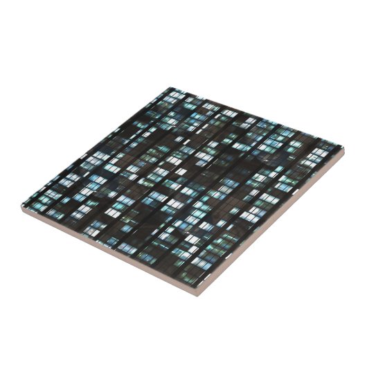 Belichtetes Fenstermuster Fliese (Seite)