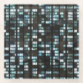 Belichtetes Fenstermuster Glasuntersetzer (Vorderseite)