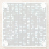Belichtetes Fenstermuster Glasuntersetzer (Rückseite)