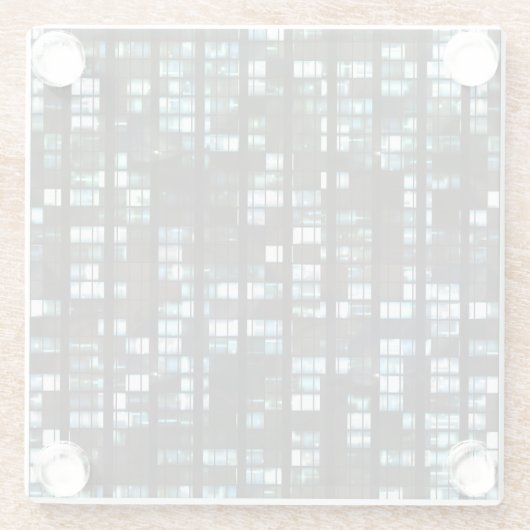 Belichtetes Fenstermuster Glasuntersetzer (Rückseite)