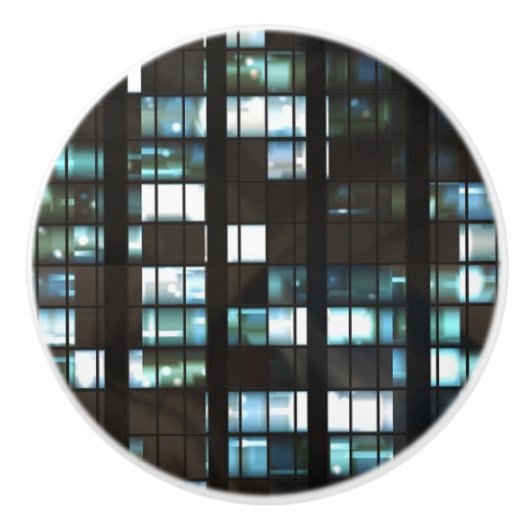 Belichtetes Fenstermuster Keramikknauf (Vorderseite)