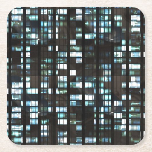 Belichtetes Fenstermuster Rechteckiger Pappuntersetzer (Vorderseite)