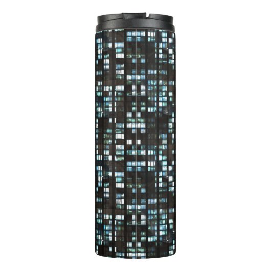 Belichtetes Fenstermuster Thermosbecher (Rückseite)