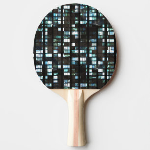 Belichtetes Fenstermuster Tischtennis Schläger