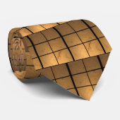 Belichtetes goldenes kupfernes Muster quadriert Krawatte (Gerollt)