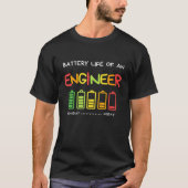 Beliebige Akkulaufzeit eines Technikers T-Shirt (Vorderseite)