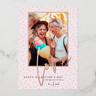 Beliebige Farbe   Frohen Galentine's Day Foto  Folien Feiertagskarte
