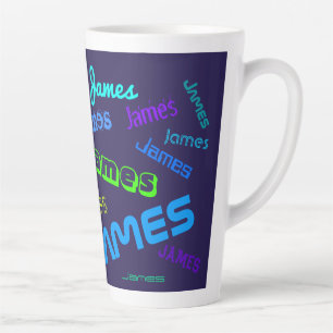 Beliebiger Name Anpassbare farbenfrohe Namensmuste Milchtasse