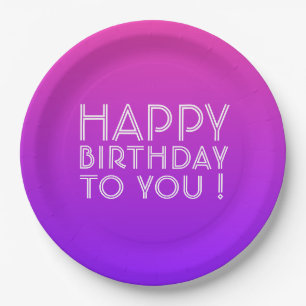 Beliebiger Name editierbar Alles Gute zum Geburtst Pappteller