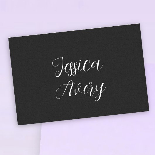 Beliebiger Name | Elegante editierbare weiße Schri Seidenpapier