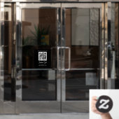 Beliebiger Text Geschäft QR-Code Fensteraufkleber (Büro Tür)