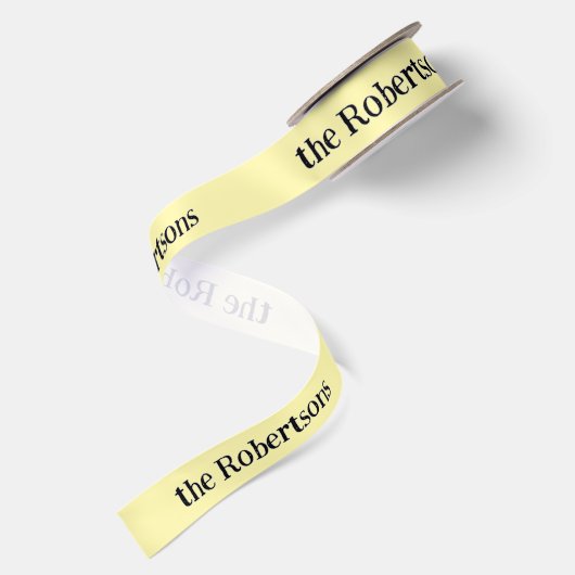 Beliebiger Text Name oder Nachname personalisiert Satinband (Rückseite)