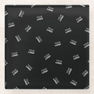 Beliebiges Logo oder hochgeladenes Bild   Verstreu Glasuntersetzer