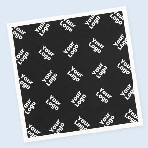Beliebiges Logo oder hochgeladenes Bild Verstreu Serviette