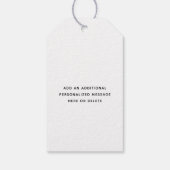 beliebiges Text-Trendy-Script-Foto schwarz und wei Geschenkanhänger (Rückseite)