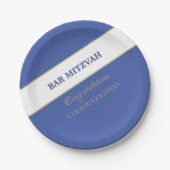 Beliebt! Custom Bar Mitzvah Papier Teller (Vorderseite)