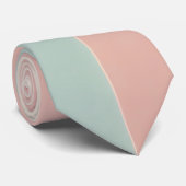 Beliebte Abstract Blush Pink Mint Kollektion Krawatte (Gerollt)