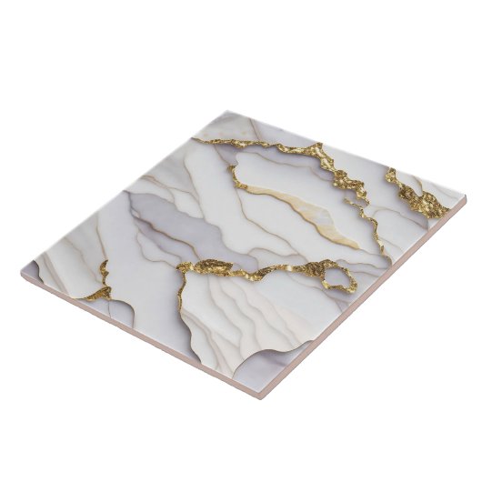 Beliebte Agate Marble White Gold Collection Fliese (Seite)
