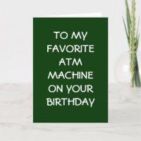 BELIEBTE ATM-MASCHINE AM GEBURTSTAG
