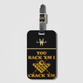 Beliebte Billard-Zitat in fett formatiertem Design Gepäckanhänger (Vorderseite Vertikal)