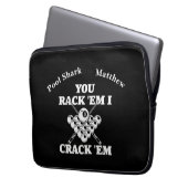 Beliebte Billard-Zitat in fett formatiertem Design Laptopschutzhülle (Vorderseite Links)