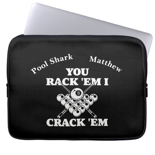 Beliebte Billard-Zitat in fett formatiertem Design Laptopschutzhülle (Vorderseite)