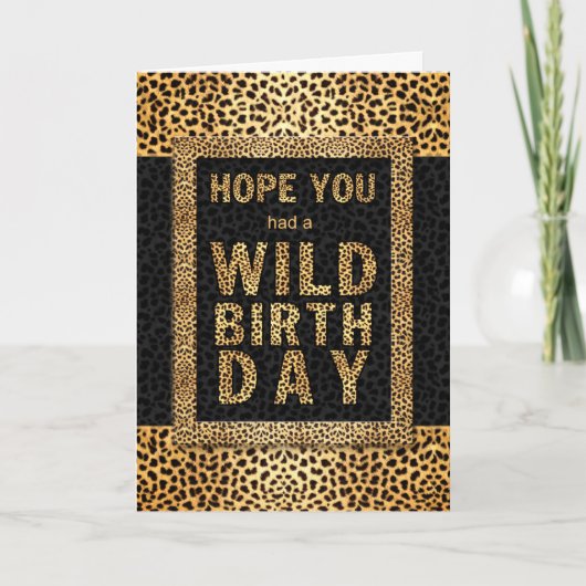 Beliebte Birthday Cheetah Animal Print Karte (Vorderseite)