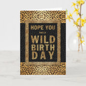 Beliebte Birthday Cheetah Animal Print Karte (Gelbe Blume)