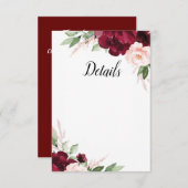 Beliebte Blumendetails-Karte Begleitkarte (Vorne/Hinten)