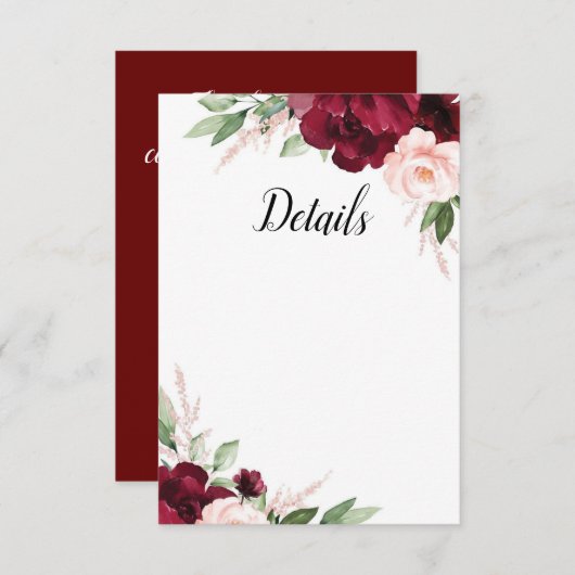 Beliebte Blumendetails-Karte Begleitkarte (Vorne/Hinten)