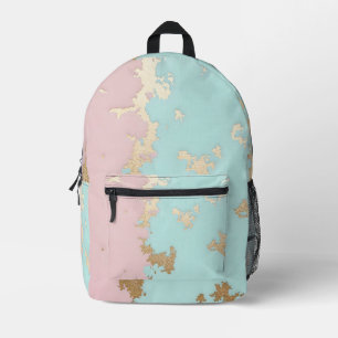 Beliebte Blush Pink Mint Gold Luxus-Kollektion Bedruckter Rucksack