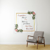 Beliebte Blütenpracht passt die weiße Rosa an Wandteppich (Beispiel)