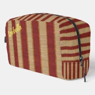 Beliebte Burgundy Gold Luxury Linen Collection Waschbeutel