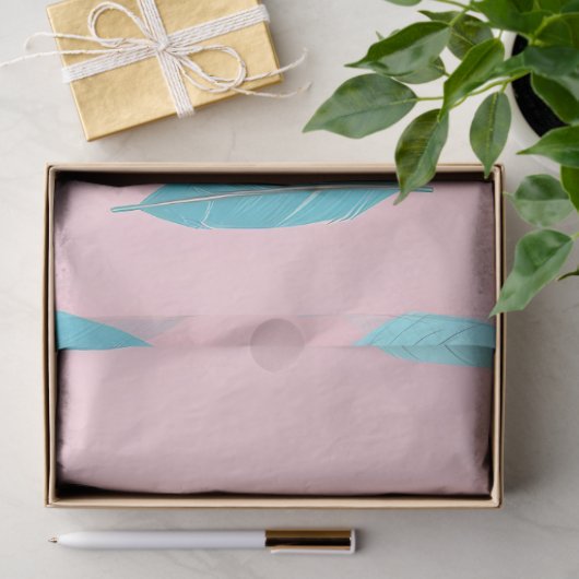 Beliebte Feathers Luxury Boho Collection Seidenpapier (Geschenk)