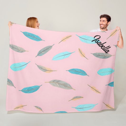 Beliebte Federn Luxus Boho Kollektion Fleecedecke (Beispiel)