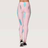 Beliebte Federn Luxus Boho Kollektion Leggings (Rückseite)