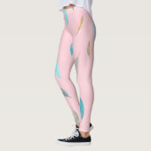 Beliebte Federn Luxus Boho Kollektion Leggings (Links)